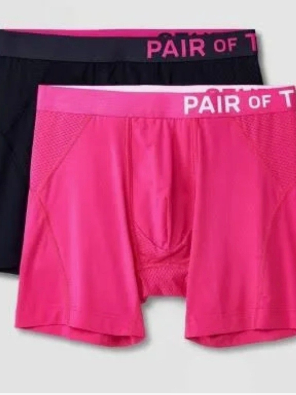 Pair of Thiefs Men's 2-Pack Boxer Briefs - Pink & Black